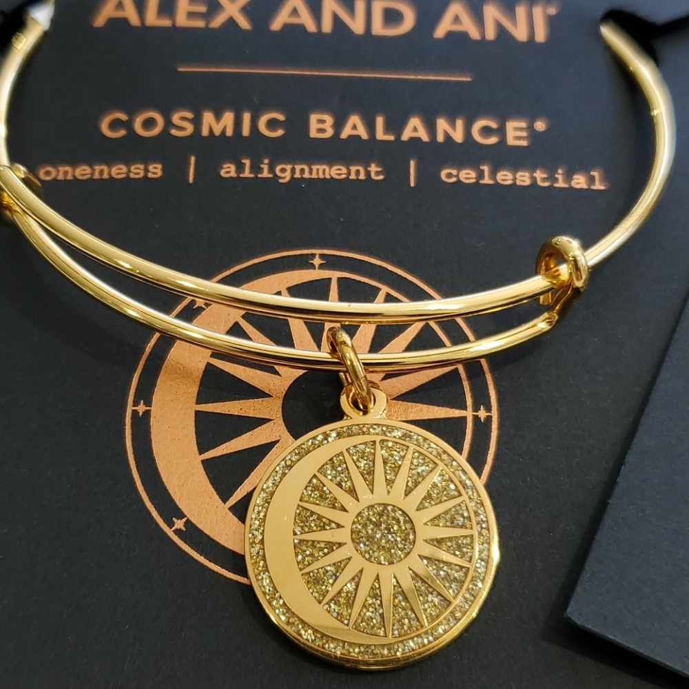 Alex and Ani Cosmic Balance Moon & Star Bracelet